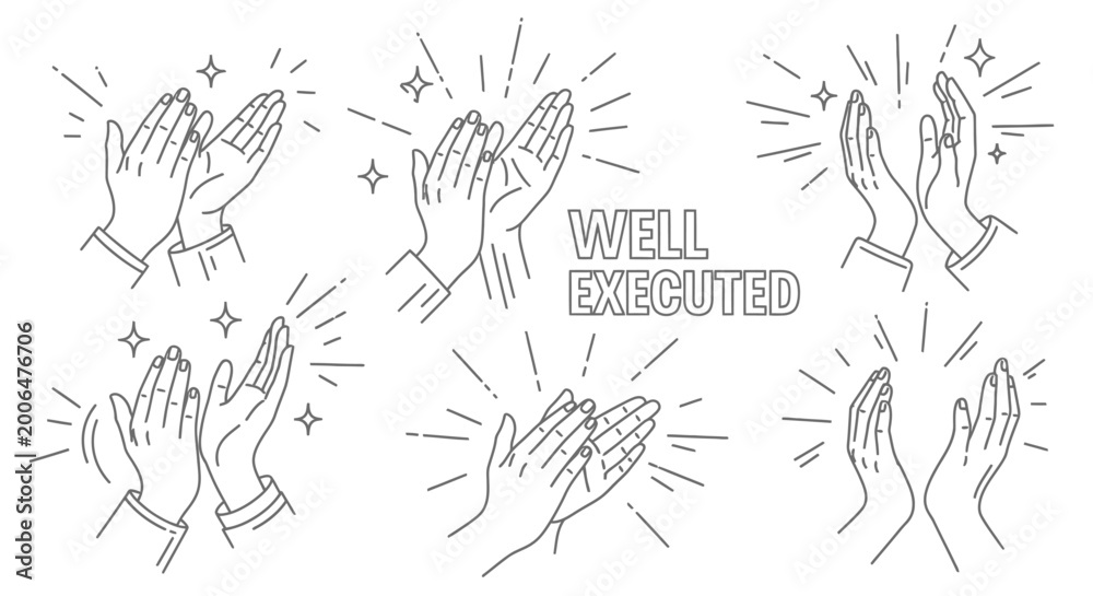 Fototapeta premium Hands clapping in appreciation and praise.