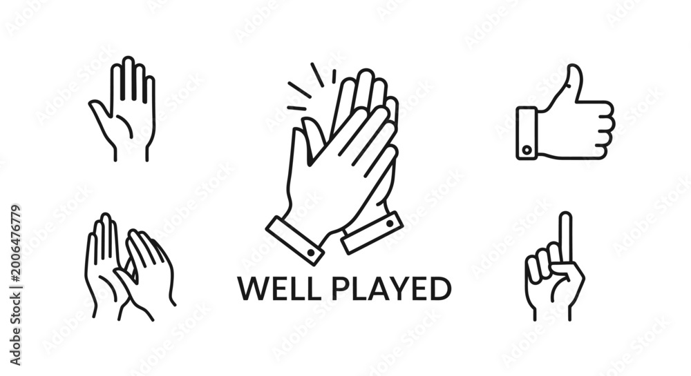 Fototapeta premium Hands giving approval and applause gestures.