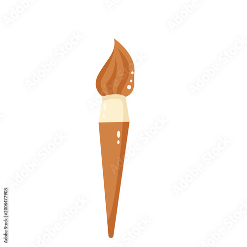 Cute Paint Brush Icon for Art and Education