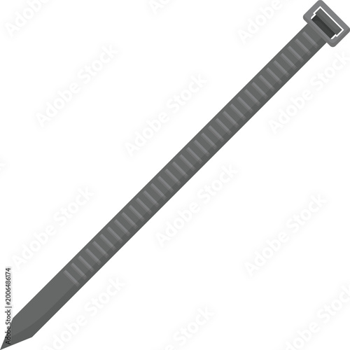 Cable Tie Flat Illustration. Clean Icon Design Element Isolated on White Background