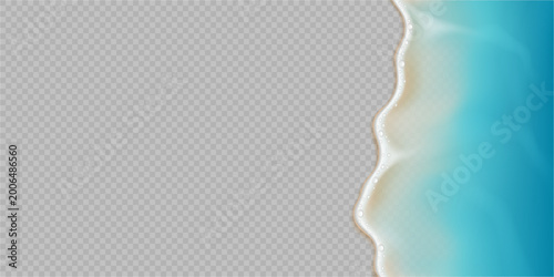 Vászonkép Ocean or sea wave on transparent background