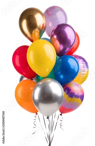 colorful balloons isolated on white background