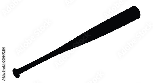 Baseball bat silhouette on a white background a black sports equipment outline silhouette high quality professional detailed modern elegant stylish clean