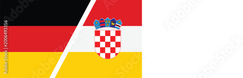 Fotografie flag of Germany and Croatia