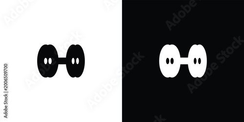 Bild auf Leinwand Black and white of two ghostly figures with glowing eyes and mouths ghosts white