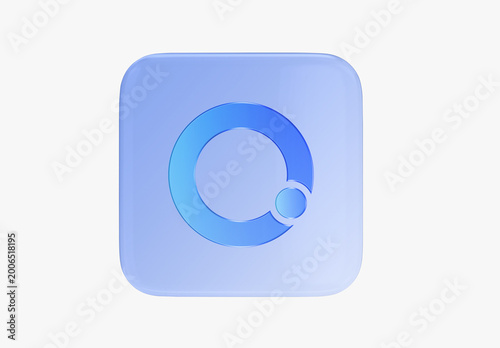 3D Glassmorphism App Icon Mockup
