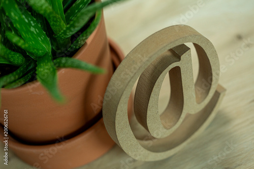 Close-up of a wooden at sym...