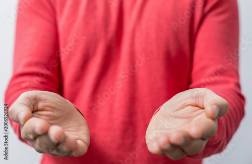 Image of open hands ready t...