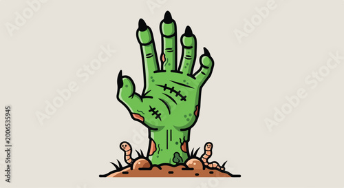 Photos A zombie hand rising from the dirt