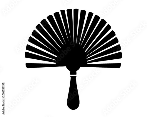 folding fan icon, vector illustration
