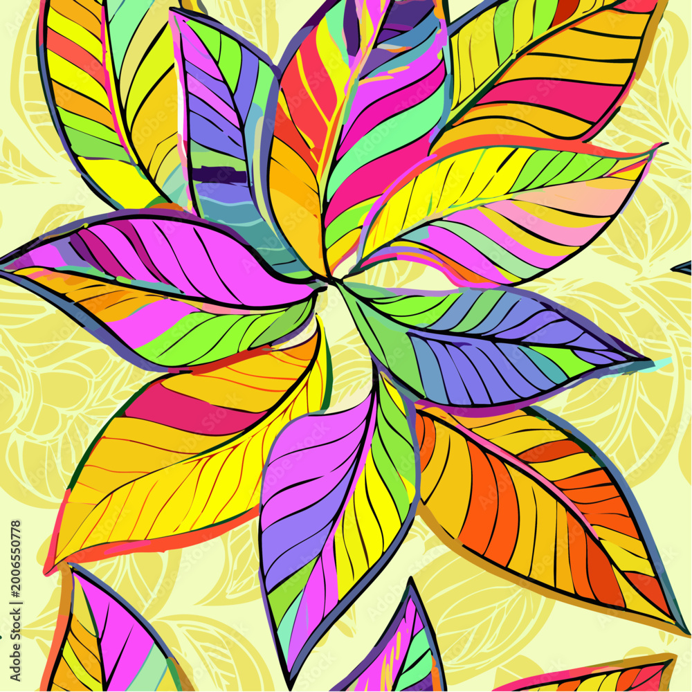 Fototapeta premium pattern with leaves