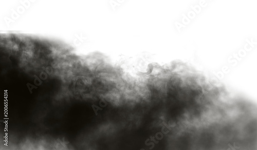 Fotografía Dust sand soil smoke cloud particles isolated on transparent white background