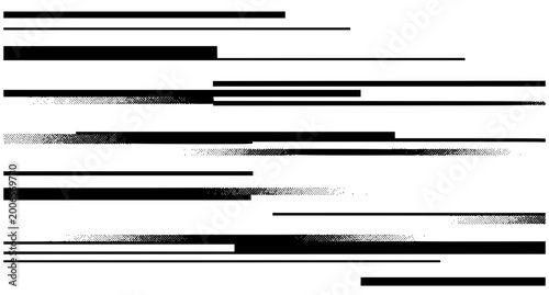 Slika na platnu Abstract glitch stripe vector with random width lines and retro TV signal distor