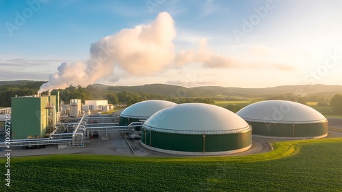 Biogas plant facility for renewable energy production