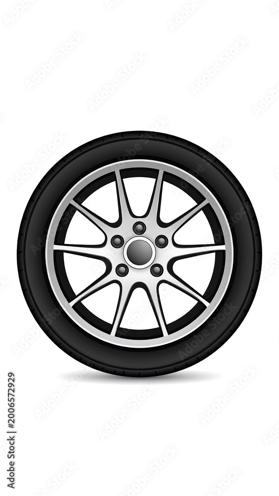 Obraz premium Car Wheel Isolated.