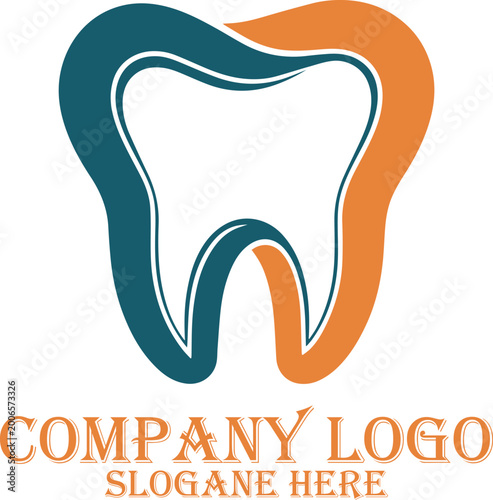 Dental Care of the Valley Logo Featuring Modern Tooth Graphic and Professional Clinic Typography
