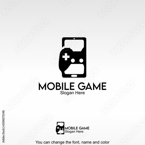 Mobile Game Logo Template Design Vector