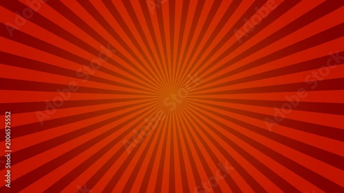 Rotating red sunburst background with radial stripes and comic book pop art style