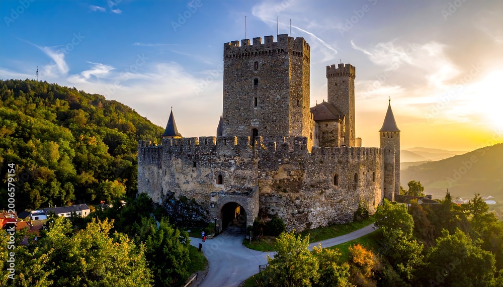 Obraz premium Castle at Sunset. (2)