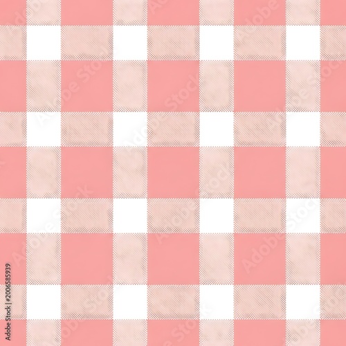 A Soft and Gentle Pink and White Gingham Pattern