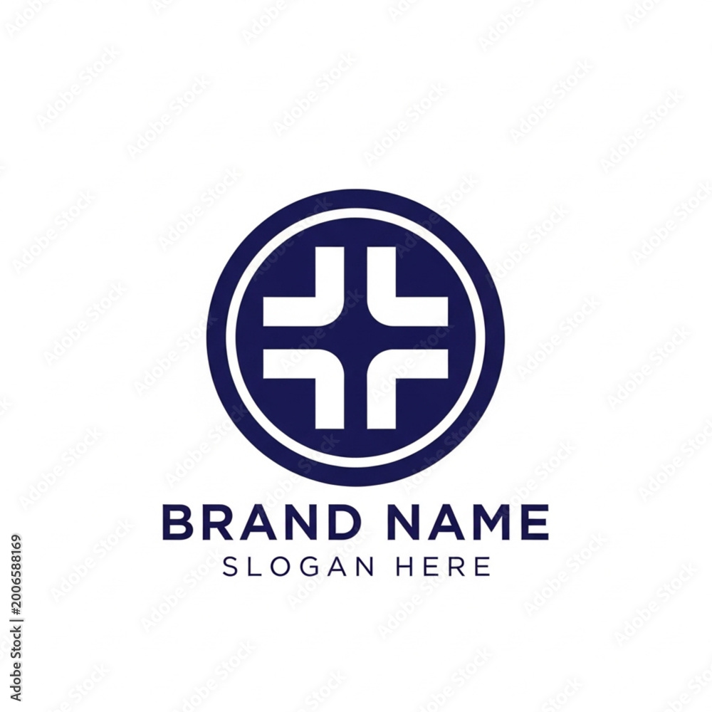 Obraz premium Modern Circular Logo Design with Geometric Elements.