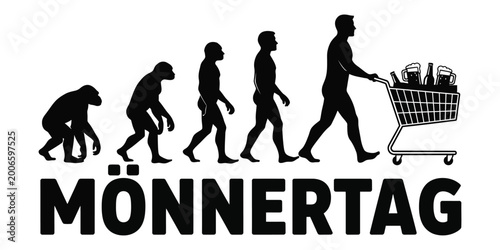 Evolution of man to shopper a humorous take on modern masculinity