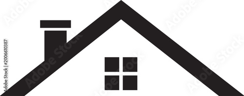 Foto Home roof vector icon