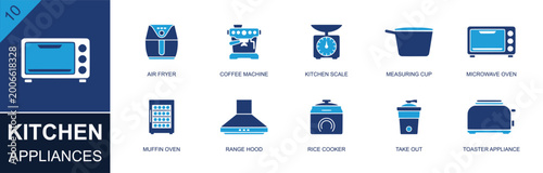 Photos Kitchen appliances icon set
