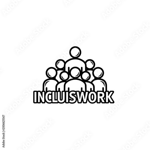 Workplace diversity and team inclusion vector icon illustration