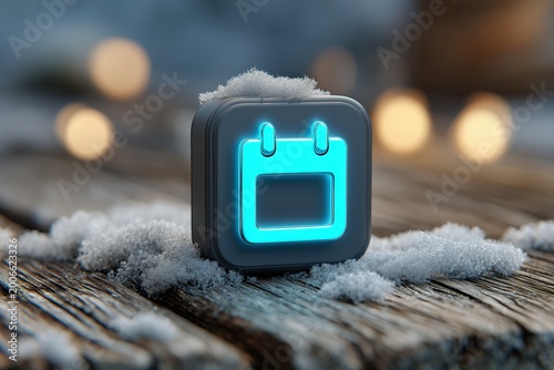 Calendar 3D Icon Phonk Aesthetic