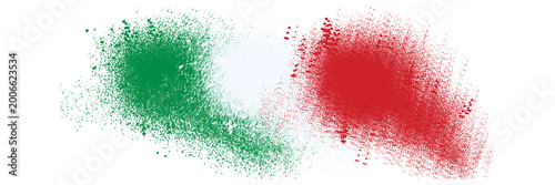 Foto Italy Flag Color Burst Spray Paint Texture Green White Red, Powder Background, I