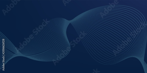 Foto Vector background featuring a digital wave made of glowing dots over a dark blue