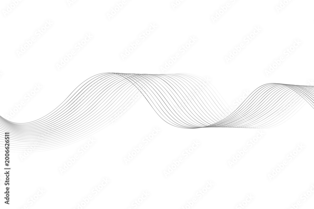 Fototapeta premium Abstract wavy line art minimal background design