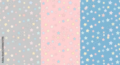 Starry Backgrounds - A Collection of Pastel Star Patterns.