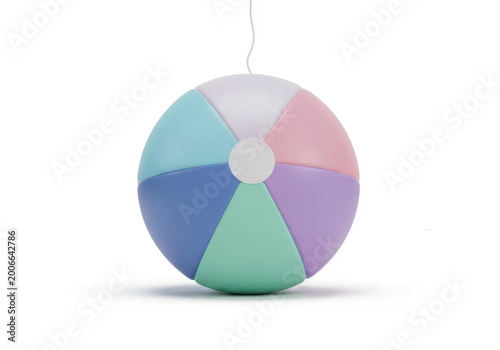 Colorful geometric sphere with pastel colors and gradient effect