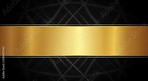 Elegant Golden Banner on Black Background.