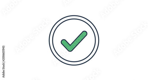 Free Download Green Checkmark Symbol in a Circle, Indicating Approval or Correctness on Isolated White Background - GFXLoad
