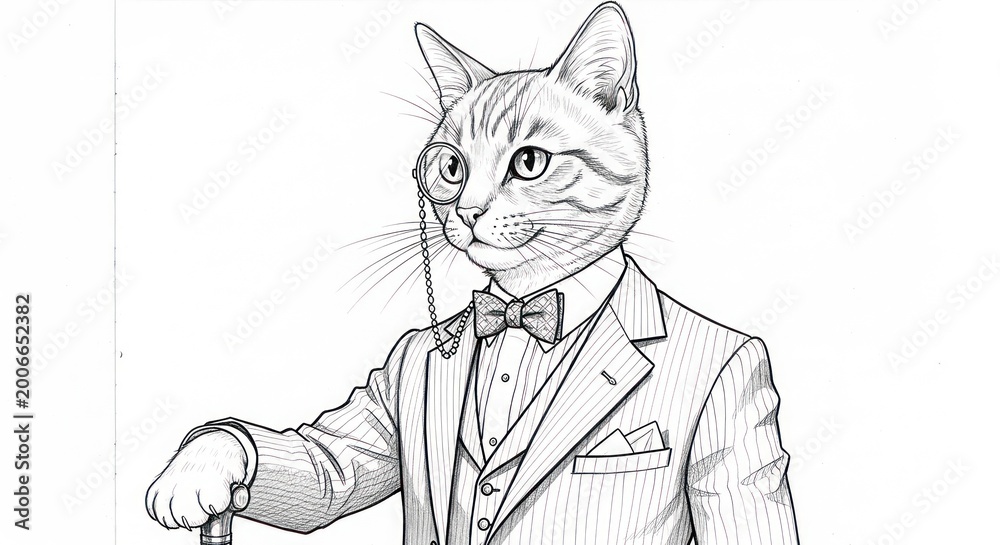Fototapeta man and cat #2006652382