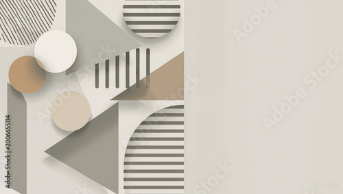 Minimal abstract background with simple geometric shapes and soft shadows, neutral colors, modern design, no people