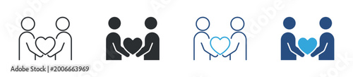 Foto Care and love icon set