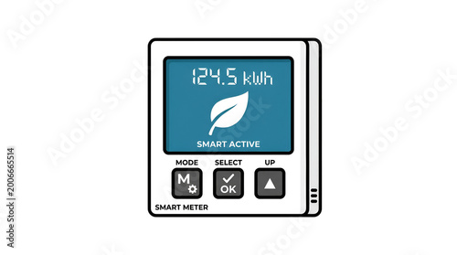 The smart alarm is shown on black background with white background and.