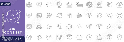 Bild auf Leinwand Air icon set