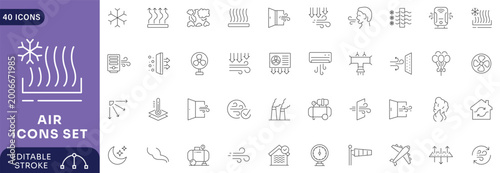 Quadro su tela Air icon set