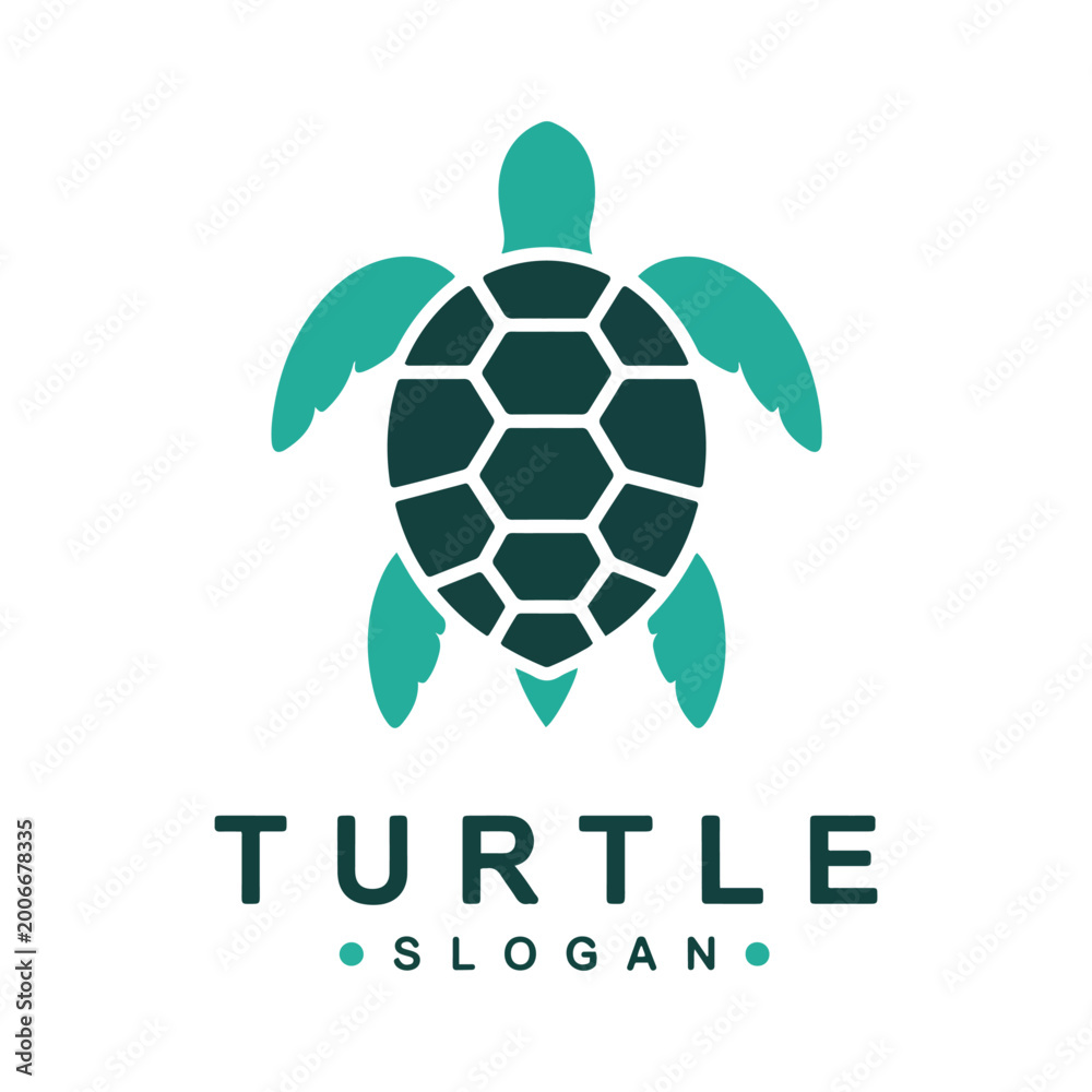 Obraz premium sea turtle logo icon vector design