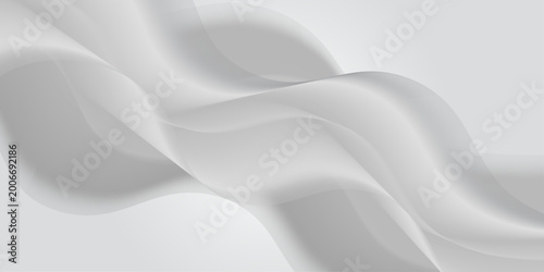 Abstract curve shape flow background vector. Grey gradient illustration background.