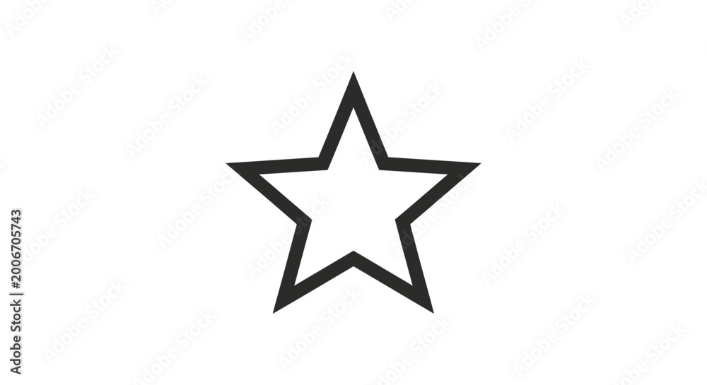 Obraz premium Black star shape symbol icon.