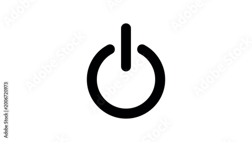 Photos Power Button Icon Minimal Vector Illustration