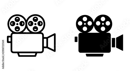 Two film cameras in black and white