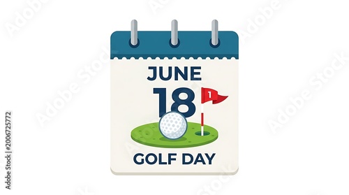 Calendar icon for Golf Day on June 18th