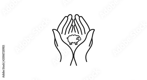 Canvastavla Hands holding a small globe.